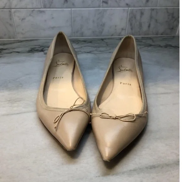 Louboutin sales nude flats